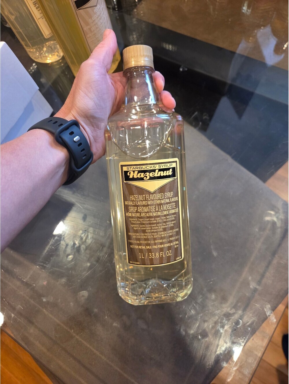 Starbucks Hazelnut Flavored Syrup 1L Bottle